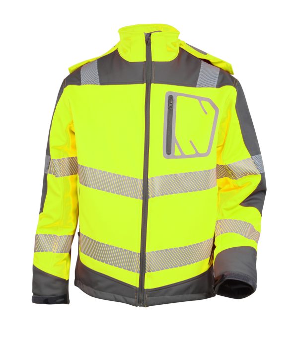 Warnschutz  Winter Softshell-Jacke  HI-VIZ