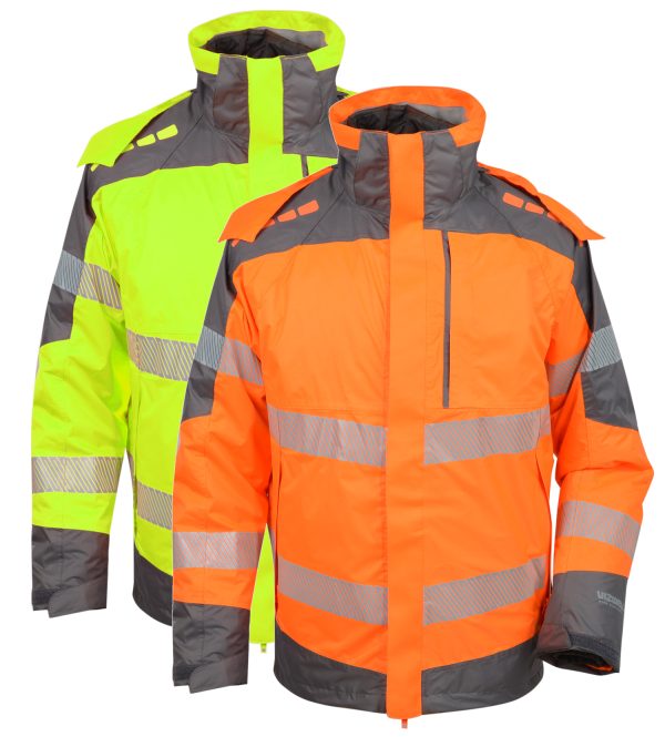 Warnschutz Winter-Regenjacke 3-1 HI-VIZ