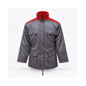 Peter’s Winterparka ESKIMO grau/rot | Warm & wasserabweisen